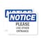 Signmission Please Use Other Entrance OSHA Notice Sign, Vinyl Decal, 24in W x 18in L, 2PK OS-2PACK-NS-D-1824-L-17629 - alternate 1